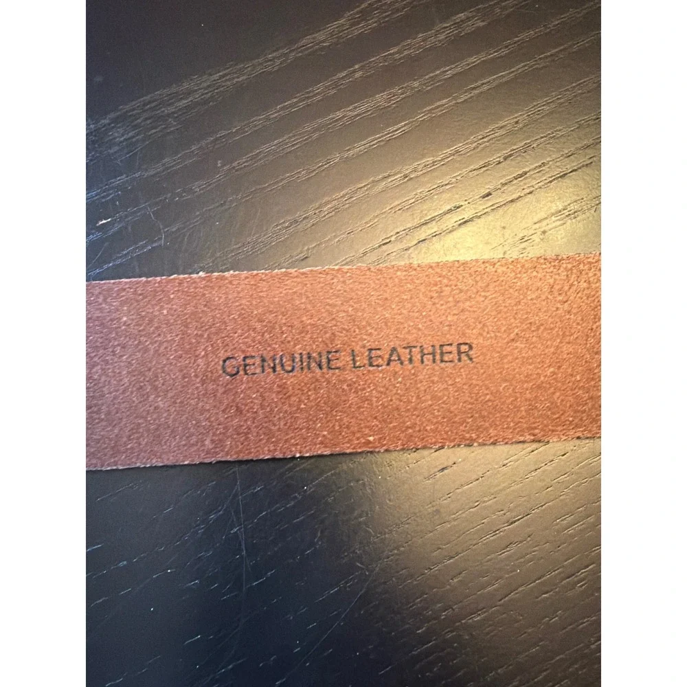 Dockers‎ Belt Brown Genuine Leather Size 38 Casual Classic Single Prong Buckle